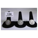 Standing Liberty Quarters-(3);  1925-P; 1925-P;