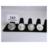 Washington Quarters-(4); 1942-P; 1944-P; 1945-P;