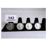 Washington Quarters-(4); 1964-P; 1964-P; 1964-D;