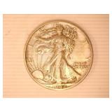 1942-P Walking Liberty Half Dollar;