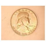 1949-D Franklin Half Dollars-(2);