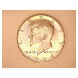 1964-D Kennedy Half Dollars; (2);