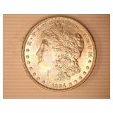 1884-O Morgan Silver Dollar;