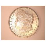 1884-O Morgan Silver Dollar;