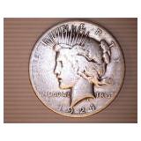 1924-S Peace Silver Dollar;