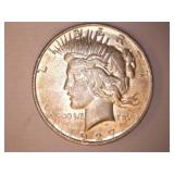 1927-D Peace Silver Dollar;
