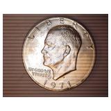 1971-S Eisenhower Dollar; 40% Silver Clad;
