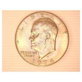 1974 Eisenhower Dollars-(4) 1974D-3; 1974P-1;