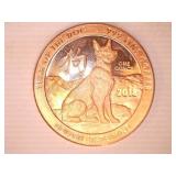 2018 "Year of the Dog" One Ounce .999 Fine Copper