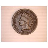1888 Indian Head Cents; (2);