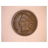 Indian Head Cents-(3); 1891; 1893; 1897;