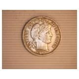 Barber Dimes-(4); 1898; 1901-P; 1901-O; 1908-D;