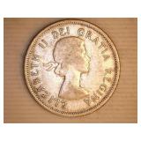 1959 Elizabeth II Canadian Silver 25 cent Coin