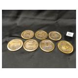 Schlumberger Balance Award Brass Coasters-(7);