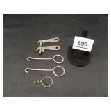Button Hooks; Metal Keys; Corkscrew Wire;