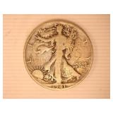 1941-P Walking Liberty Half Dollar;