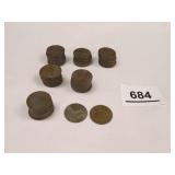 1909-1929 Wheatback Pennies; (60) Total;