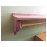 Wood Hanging Coat Rack/Shelf