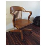 Wood Rolling Office Chair