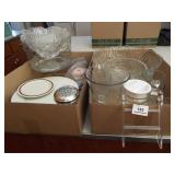 Glass Bowls, Cups, Other - 2 boxes