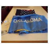 USA Flag - 30" wide, OK Flag - 48" wide
