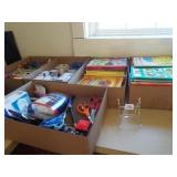 Office/Art Supplies, Workbooks (5 boxes)