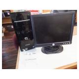 Compaq CPU Tower, Dell Monitor -14"