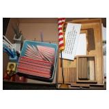 Colored Pencils; Puzzles; small laminated books