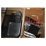 Plastic Desk trays, metal office containers, mesh