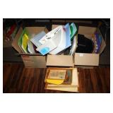 Trays and Plastic totes, various sizes and styles