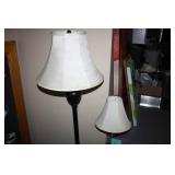 Square Coffe table, floor lamp, table lamp