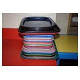Plastic Lunch style Trays;Various solors and