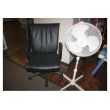 Standing Fan, rolling office chair(broken)