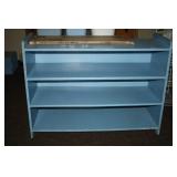 Wooden Bookshelf, Painted Blue; Folder Frames