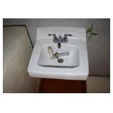 Wall mount Porcelein sink w/faucet