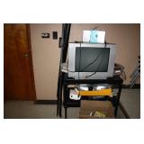 Box TV, Rolling Cart, Dvde