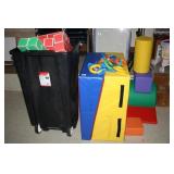 Cushions Gym blocks and Cardboard box blocks