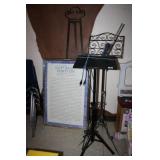 Music Stands (3); Picture easel; Poster framed