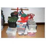 Christmas Décor 15 tubs, wreaths, signs, ornaments