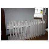 White Vinyl picket fence pieces 7 total panels