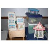 Easter, March/April Tubs of Décor;Wooden cart