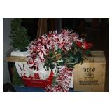 Christmas Décor 1 large Tub Tree, Wreath etc