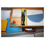 Wooden Containers/boxes with small toys and games