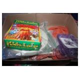 Small games, Plastic boxes; wooden bowls etc..