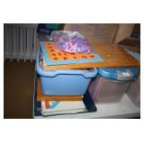 Wooden Boxes with cut-out letters-color tiles