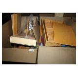 Empty Wooden boxes and wooden yard sticks