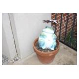 All metal garden trimming fence; frogs, metal art