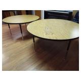 Round Tables, 48", adjustable legs (2)