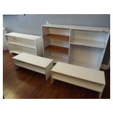 Wood Shelves (2), Low Storage (2)