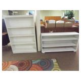 Wood Shelf Units - White  (2)